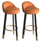 Reception Low Back Scandinavian Stool Matte Finish Upholstered Bar Stools