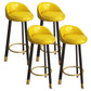 Reception Low Back Scandinavian Stool Matte Finish Upholstered Bar Stools