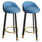 Reception Low Back Scandinavian Stool Matte Finish Upholstered Bar Stools
