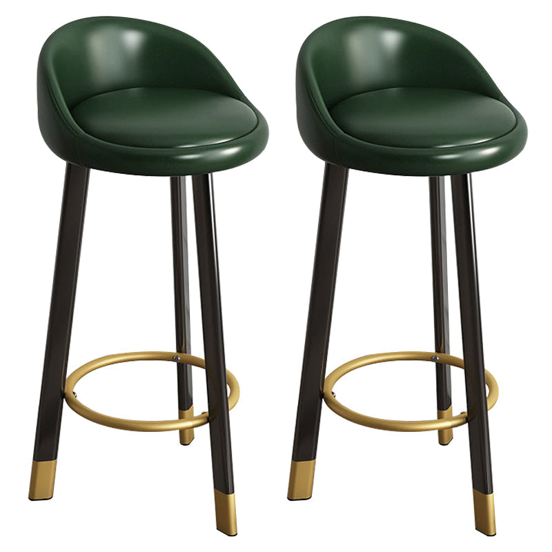 Reception Low Back Scandinavian Stool Matte Finish Upholstered Bar Stools
