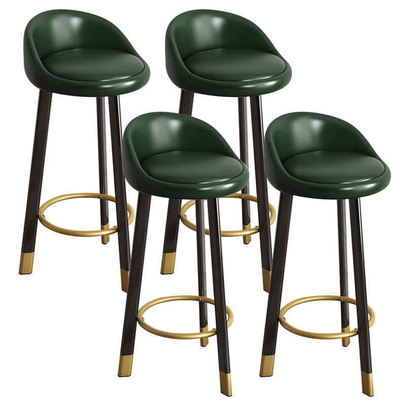Reception Low Back Scandinavian Stool Matte Finish Upholstered Bar Stools