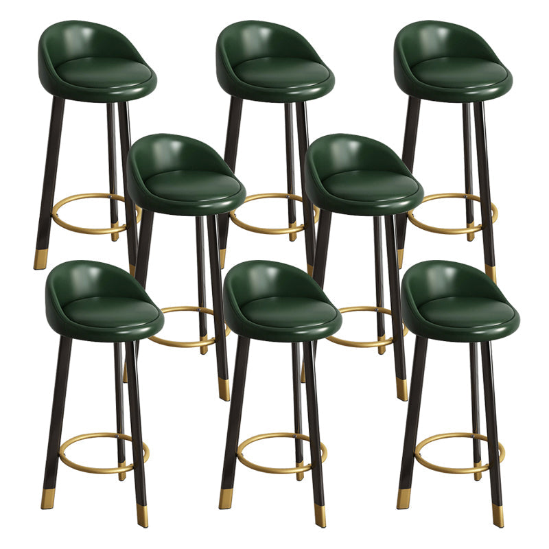 Reception Low Back Scandinavian Stool Matte Finish Upholstered Bar Stools