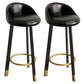 Reception Low Back Scandinavian Stool Matte Finish Upholstered Bar Stools