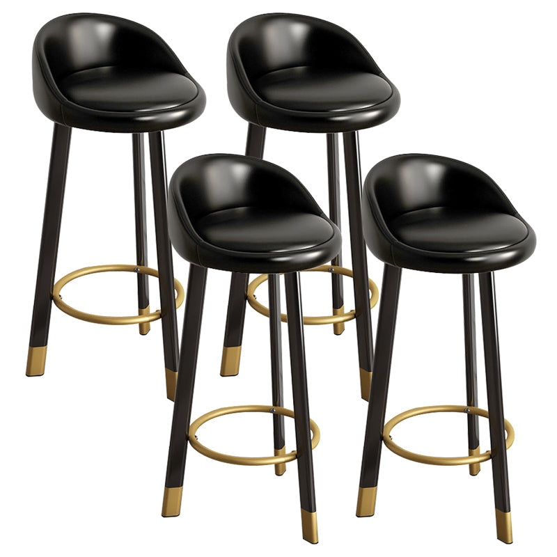 Reception Low Back Scandinavian Stool Matte Finish Upholstered Bar Stools