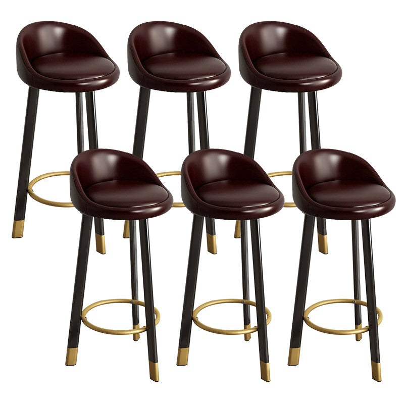 Reception Low Back Scandinavian Stool Matte Finish Upholstered Bar Stools