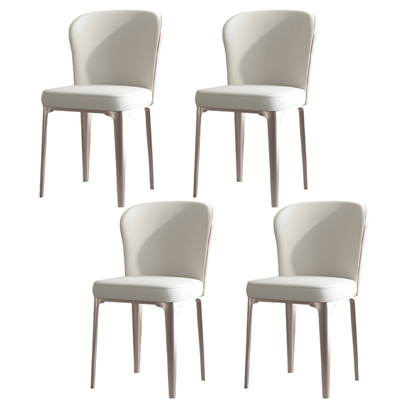 Luxury Sintered Stone Top Dining Set Rectangle 1/4/5/6 Pieces Dining Room Table Set 4 White Chairs Clearhalo 'Dining Room Sets' 'Dining Tables & Seating' 'dining_room_set' 'furn' 'furn_dining_room_set' 'Furniture' 'Kitchen & Dining Furniture' 5154794