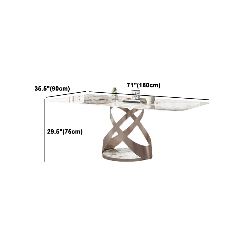 Luxury Sintered Stone Top Dining Set Rectangle 1/4/5/6 Pieces Dining Room Table Set Clearhalo 'Dining Room Sets' 'Dining Tables & Seating' 'dining_room_set' 'furn' 'furn_dining_room_set' 'Furniture' 'Kitchen & Dining Furniture' 5154807