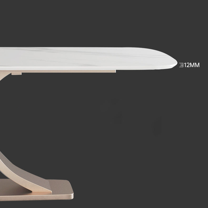 Set da pranzo in pietra sinterizzato di lusso rettangolo 1/3/4/5/6 pezzi set da pranzo