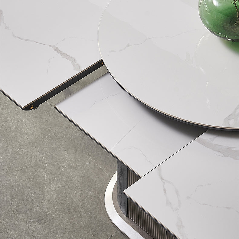 モダンなスタイルの焼結屋ダイニングラウンドテーブルセット1/4/5/7ピースダイニングセット