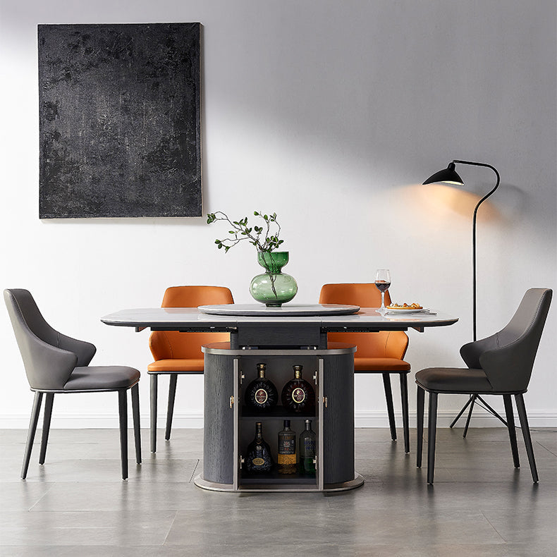 モダンなスタイルの焼結屋ダイニングラウンドテーブルセット1/4/5/7ピースダイニングセット