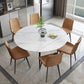 Modern Sintered Stone Dining Round Table Set 1/4/5/6/7 Pieces Dining Set