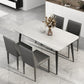 Modern Rectangle Stone Table Standard Height Dining Table with 4 Legs
