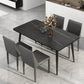 Modern Rectangle Stone Table Standard Height Dining Table with 4 Legs
