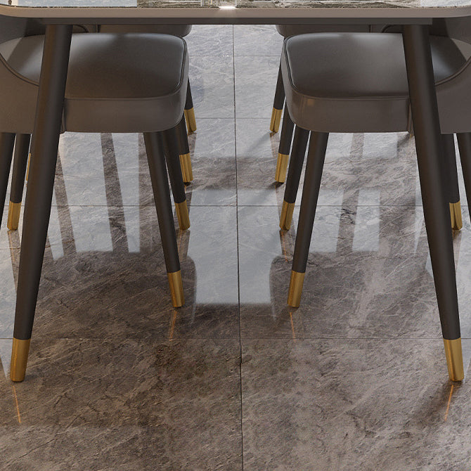 Modern White 72 in Marble Counter Table Rectangle Dining Table for Kitchen Clearhalo 'Dining Tables & Seating' 'Dining Tables' 'dining_table' 'furn' 'furn_dining_table' 'Furniture' 'Kitchen & Dining Furniture' 5155018