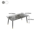Modern White 72 in Marble Counter Table Rectangle Dining Table for Kitchen Clearhalo 'Dining Tables & Seating' 'Dining Tables' 'dining_table' 'furn' 'furn_dining_table' 'Furniture' 'Kitchen & Dining Furniture' 5155025