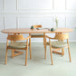 Modern Oval Pine Wood Dining Table Wood Base Home Dining Table Clearhalo 'Dining Tables & Seating' 'Dining Tables' 'dining_table' 'furn' 'furn_dining_table' 'Furniture' 'Kitchen & Dining Furniture' 5155105