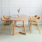 Modern Oval Pine Wood Dining Table Wood Base Home Dining Table Clearhalo 'Dining Tables & Seating' 'Dining Tables' 'dining_table' 'furn' 'furn_dining_table' 'Furniture' 'Kitchen & Dining Furniture' 5155106