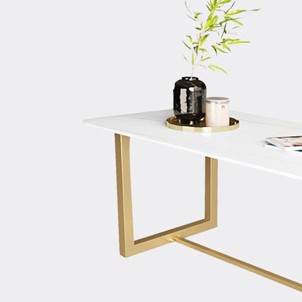 キッチン用のモダンな石のダイニングテーブル長方形のダイニングテーブル