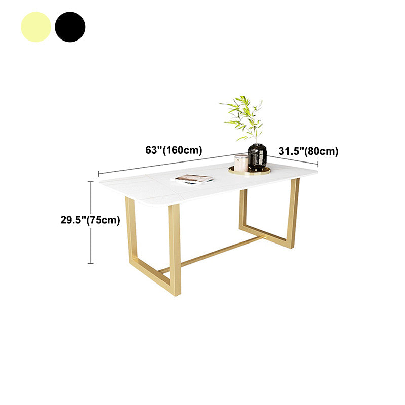 キッチン用のモダンな石のダイニングテーブル長方形のダイニングテーブル