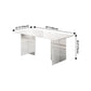 Sintered Stone Dining Table Modern White Dining Table with Acrylic Base Clearhalo 'Dining Tables & Seating' 'Dining Tables' 'dining_table' 'furn' 'furn_dining_table' 'Furniture' 'Kitchen & Dining Furniture' 5155245