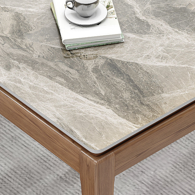 Midcentury Style Dining Table Rectangle Stone Dining Site Table for Home Clearhalo 'Dining Tables & Seating' 'Dining Tables' 'dining_table' 'furn' 'furn_dining_table' 'Furniture' 'Kitchen & Dining Furniture' 5155255