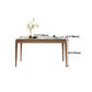 Midcentury Style Dining Table Rectangle Stone Dining Site Table for Home Clearhalo 'Dining Tables & Seating' 'Dining Tables' 'dining_table' 'furn' 'furn_dining_table' 'Furniture' 'Kitchen & Dining Furniture' 5155261