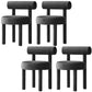 Modern Style Side Chair Upholstered Open Back Armless Dining Chair for Home Black 4 Piece Set Clearhalo 'Dining Chairs' 'Dining Tables & Seating' 'dining_chair' 'furn' 'furn_dining_chair' 'Furniture' 'Kitchen & Dining Furniture' 5155394