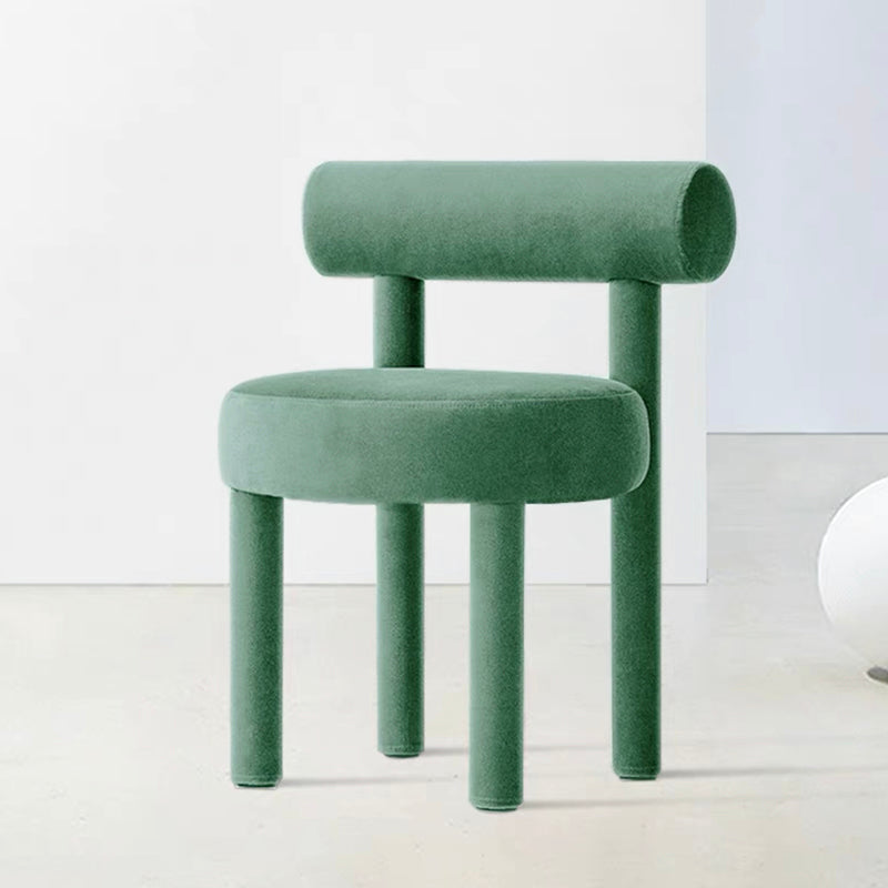 Modern Style Side Chair Upholstered Open Back Armless Dining Chair for Home Green 1 Piece Clearhalo 'Dining Chairs' 'Dining Tables & Seating' 'dining_chair' 'furn' 'furn_dining_chair' 'Furniture' 'Kitchen & Dining Furniture' 5155397