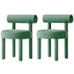 Modern Style Side Chair Upholstered Open Back Armless Dining Chair for Home Green 2 Piece Set Clearhalo 'Dining Chairs' 'Dining Tables & Seating' 'dining_chair' 'furn' 'furn_dining_chair' 'Furniture' 'Kitchen & Dining Furniture' 5155398