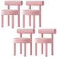 Modern Style Side Chair Upholstered Open Back Armless Dining Chair for Home Pink 4 Piece Set Clearhalo 'Dining Chairs' 'Dining Tables & Seating' 'dining_chair' 'furn' 'furn_dining_chair' 'Furniture' 'Kitchen & Dining Furniture' 5155407