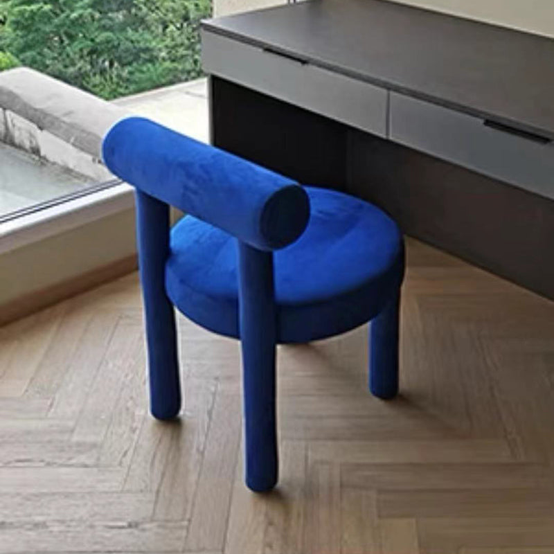 Modern Style Side Chair Upholstered Open Back Armless Dining Chair for Home Blue 1 Piece Clearhalo 'Dining Chairs' 'Dining Tables & Seating' 'dining_chair' 'furn' 'furn_dining_chair' 'Furniture' 'Kitchen & Dining Furniture' 5155409