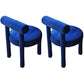 Modern Style Side Chair Upholstered Open Back Armless Dining Chair for Home Blue 2 Piece Set Clearhalo 'Dining Chairs' 'Dining Tables & Seating' 'dining_chair' 'furn' 'furn_dining_chair' 'Furniture' 'Kitchen & Dining Furniture' 5155410