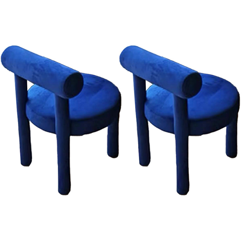 Modern Style Side Chair Upholstered Open Back Armless Dining Chair for Home Blue 2 Piece Set Clearhalo 'Dining Chairs' 'Dining Tables & Seating' 'dining_chair' 'furn' 'furn_dining_chair' 'Furniture' 'Kitchen & Dining Furniture' 5155410