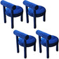 Modern Style Side Chair Upholstered Open Back Armless Dining Chair for Home Blue 4 Piece Set Clearhalo 'Dining Chairs' 'Dining Tables & Seating' 'dining_chair' 'furn' 'furn_dining_chair' 'Furniture' 'Kitchen & Dining Furniture' 5155412