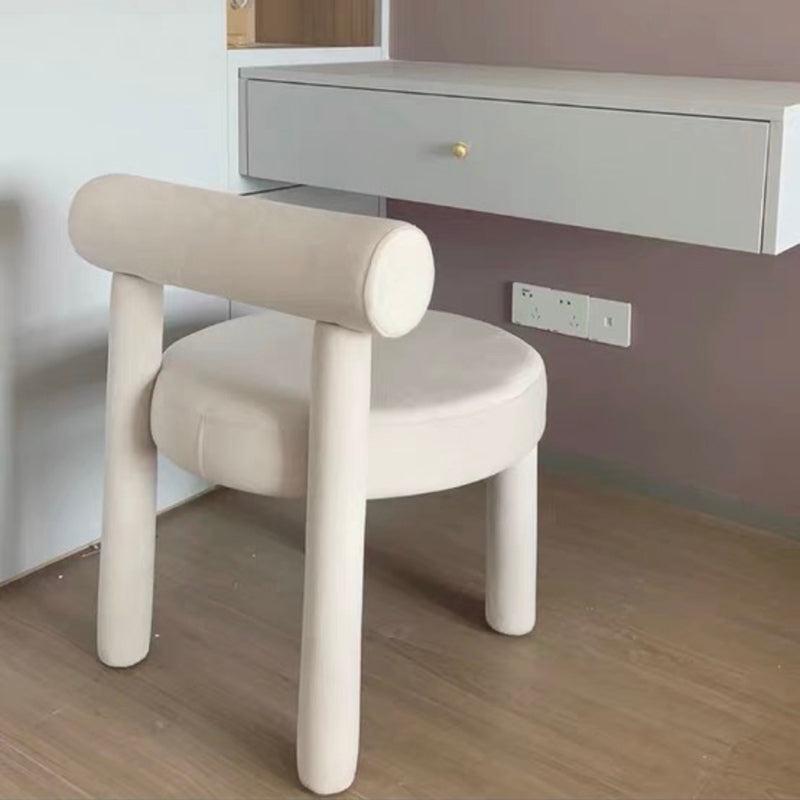 Modern Style Side Chair Upholstered Open Back Armless Dining Chair for Home White 1 Piece Clearhalo 'Dining Chairs' 'Dining Tables & Seating' 'dining_chair' 'furn' 'furn_dining_chair' 'Furniture' 'Kitchen & Dining Furniture' 5155414