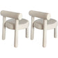Modern Style Side Chair Upholstered Open Back Armless Dining Chair for Home White 2 Piece Set Clearhalo 'Dining Chairs' 'Dining Tables & Seating' 'dining_chair' 'furn' 'furn_dining_chair' 'Furniture' 'Kitchen & Dining Furniture' 5155415