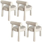 Modern Style Side Chair Upholstered Open Back Armless Dining Chair for Home White 4 Piece Set Clearhalo 'Dining Chairs' 'Dining Tables & Seating' 'dining_chair' 'furn' 'furn_dining_chair' 'Furniture' 'Kitchen & Dining Furniture' 5155416