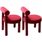 Modern Style Side Chair Upholstered Open Back Armless Dining Chair for Home Red 2 Piece Set Clearhalo 'Dining Chairs' 'Dining Tables & Seating' 'dining_chair' 'furn' 'furn_dining_chair' 'Furniture' 'Kitchen & Dining Furniture' 5155418