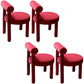 Modern Style Side Chair Upholstered Open Back Armless Dining Chair for Home Red 4 Piece Set Clearhalo 'Dining Chairs' 'Dining Tables & Seating' 'dining_chair' 'furn' 'furn_dining_chair' 'Furniture' 'Kitchen & Dining Furniture' 5155419