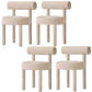 Modern Style Side Chair Upholstered Open Back Armless Dining Chair for Home Brown 4 Piece Set Clearhalo 'Dining Chairs' 'Dining Tables & Seating' 'dining_chair' 'furn' 'furn_dining_chair' 'Furniture' 'Kitchen & Dining Furniture' 5155422