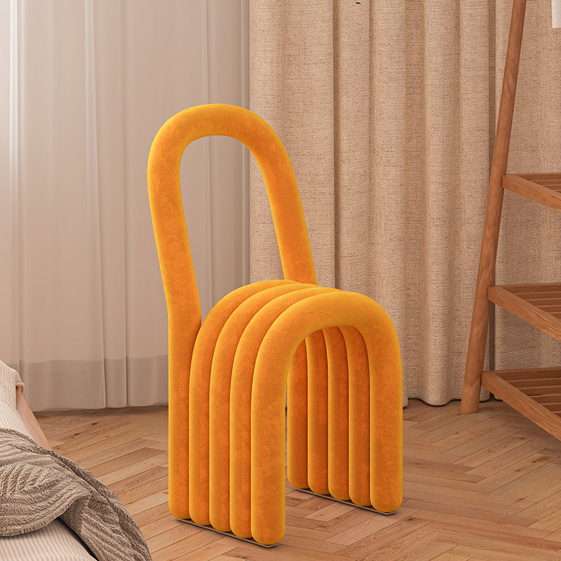 Modern Style Side Chair Velvet Open Back Armless Dining Chair for Home Clearhalo 'Dining Chairs' 'Dining Tables & Seating' 'dining_chair' 'furn' 'furn_dining_chair' 'Furniture' 'Kitchen & Dining Furniture' 5155476