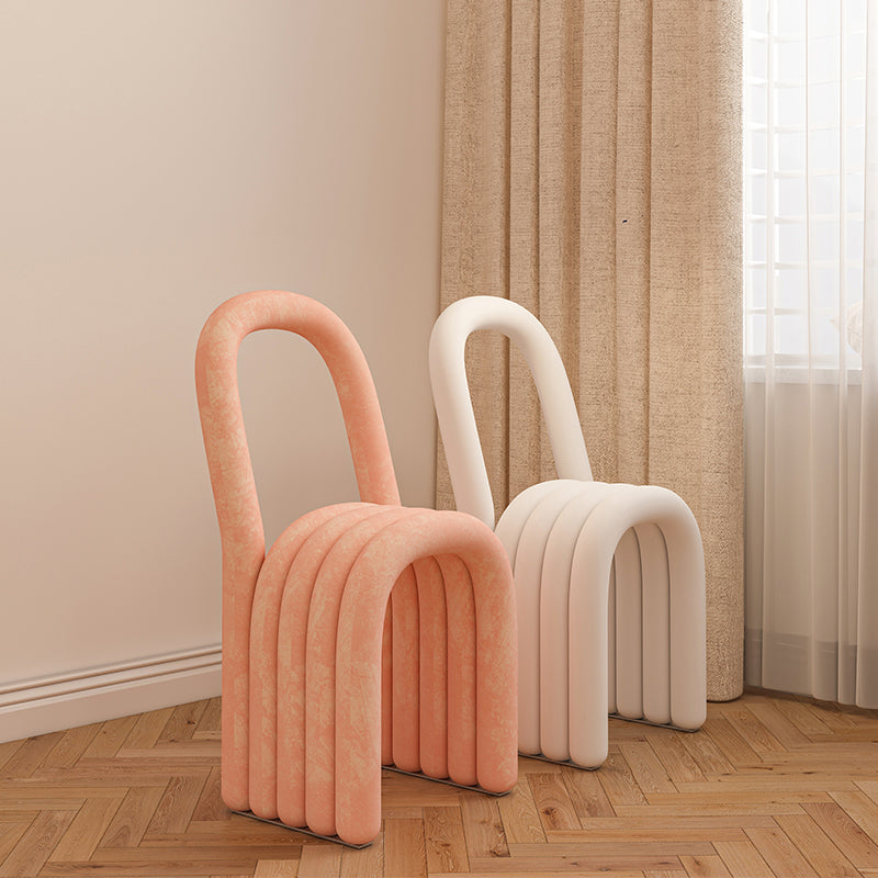 Modern Style Side Chair Velvet Open Back Armless Dining Chair for Home Clearhalo 'Dining Chairs' 'Dining Tables & Seating' 'dining_chair' 'furn' 'furn_dining_chair' 'Furniture' 'Kitchen & Dining Furniture' 5155480