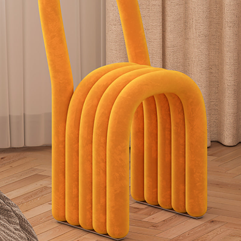 Modern Style Side Chair Velvet Open Back Armless Dining Chair for Home Clearhalo 'Dining Chairs' 'Dining Tables & Seating' 'dining_chair' 'furn' 'furn_dining_chair' 'Furniture' 'Kitchen & Dining Furniture' 5155486