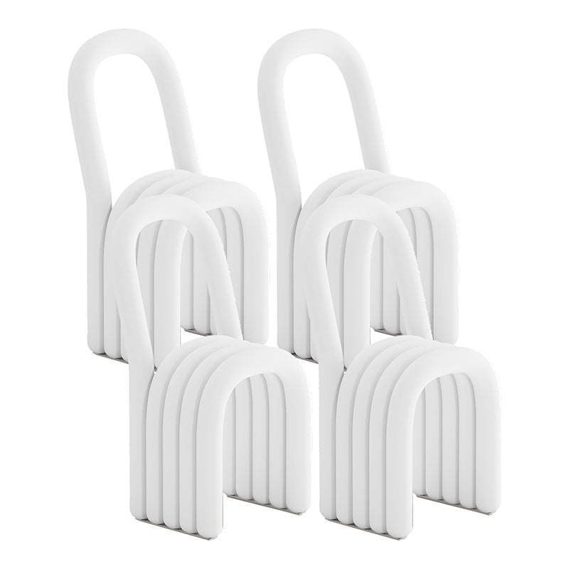 Modern Style Side Chair Velvet Open Back Armless Dining Chair for Home White 4 Piece Set Clearhalo 'Dining Chairs' 'Dining Tables & Seating' 'dining_chair' 'furn' 'furn_dining_chair' 'Furniture' 'Kitchen & Dining Furniture' 5155498