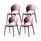 Contemporary Plastic Armless Chair Dining Room Open Back Chair