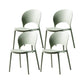 Contemporary Plastic Armless Chair Dining Room Open Back Chair