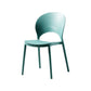 Contemporary Plastic Armless Chair Dining Room Open Back Chair