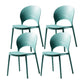 Contemporary Plastic Armless Chair Dining Room Open Back Chair