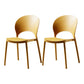Contemporary Plastic Armless Chair Dining Room Open Back Chair