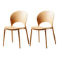 Contemporary Plastic Armless Chair Dining Room Open Back Chair